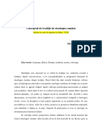 Mircea Păduraru - Conceptul de Tradiție În Etnologia Română - CB