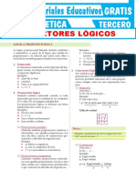 Conectores Lógicos para Tercer Grado de Secundaria PDF