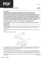 Vincristine Sulfate: Injection, Usp Preservative Free Solution