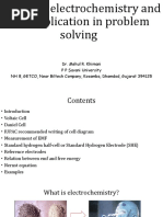 Basics of Electrochemistry and It's Application in Problem