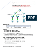 9.5.2.6 Packet Tracer - Configuring IPv6 ACLs Instructions IG