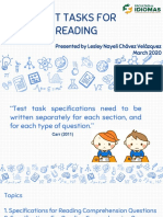 Test Tasks For Reading: Presented by Lesley Nayeli Chávez Velázquez March 2020