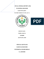 Critical Journal Review (CJR) Statistika Ekonomi: Dosen Pengampu: Ibu Yulita Triadiarti, SE., M.Si., Ak. CA