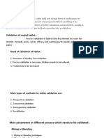 Answer 1 Tablet Coating Validation