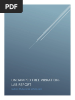 Undamped Free Vibration-Lab Report: Author: Muhammad Sohaib Alam