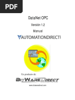 Datanet Opc: Versión 1.2 Manual