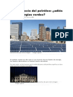 Energias Limpias Vs Petroleo