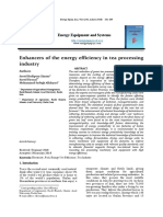 Enhancers of The Energy Efficiency in Tea Processing Industry