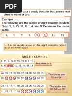 Mode For Grouped Data