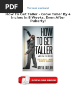 Ebook Free How To Get Taller Grow Taller by 4 Inches in 8 Weeks Even After Puberty PDF