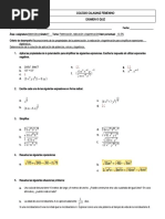 Examen Potenciacion Radicacion y Logaritmacion