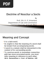 Doctrine of Noscitur A Sociis