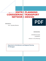 City Centre Planning Considering Transport Network Design