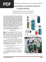 An RFID Based Arduino Controlled Coffee/Tea Vending Machine