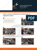 Cómo Cambiar El Filtro de Aire Del Motor en Peugeot 407 PDF