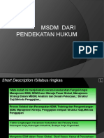 MSDM Dari Pendekatan Hukum