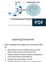 Promotional Planning: Dr. Nazatul Shima Abdul Rani (PHD)