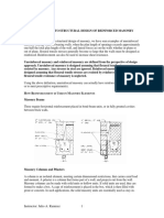 Ce 479 Reinforced Masonry Fall 2005: OW Einforcement Is Sed in Asonry Lements