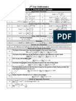 CH # 1 - Functions and Limits: 2 Year Mathematics