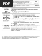 Docente Nucleo Tematico Ejes Conceptuales Criterios E Indicadores DE Desempeño Indicadores DE Desempeño