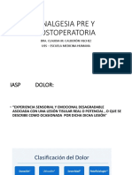 Analgesia Pre y Postoperatoria Clase PDF