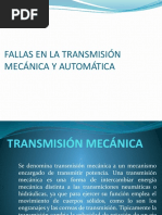 Fallas en La Transmisión Mecánica y Automática