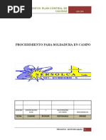 Proced. de Soldadura en Campo Rev. 1 18-Sep-10