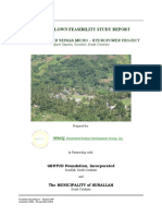 A Full - Blown Feasibility Study Report: Proposed Upper Sepaka Micro - Hydropower Project