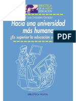 Hacia Una Universidad Más Humana ¿Es Superior La Educación Superior PDF