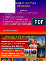 5 LANGAUGES in CONTEMPORARY WORLD