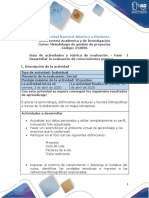 Guia de Actividades y Rúbrica de Evaluación - Fase 1 - Desarrollar La Evaluación de Conocimientos Previos PDF