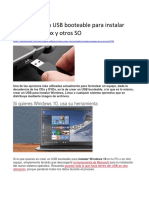 Cómo Crear Un USB Booteable para Instalar Windows PDF