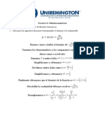 Parcial # 4 Métodos Numéricos