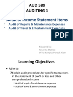 Topic 5d - Audit of Repairs & Maintenance and Travel & Entertainment Expenses