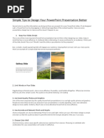 Simple Tips To Design Your PowerPoint Presentation Better PDF