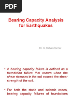 Bearing Capacity Analysis For Earthquakes: Dr. G. Kalyan Kumar