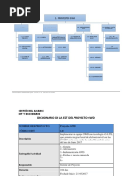 Proyecto GWD: Gestión Del Alcance Edt Y Diccionario