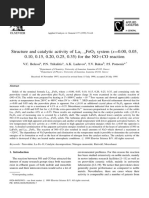 Structure and Catalytic Activity of La Feo System (X 0.00, 0.05, 0.10, 0.15, 0.20, 0.25, 0.35) For The No Co Reaction