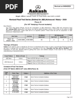 FTS JEE (Main & Advanced) 2020 - XII - Revised On 04.04.2020