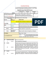 Detailed Lesson Plan (DLP) Format: Instructional Planning