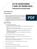 Audit of Inventories and Cost of Goods Sold