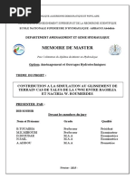 Memoire de Master: Departement Amenagement Et Genie Hydraulique