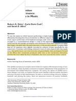 2011, Duke - Focus of Attention Affects Performance of Motor Skills in Music