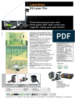 X3-Laser Pro: Three-Dimensional Laser With Three Green 360° Laser Circles and Magnetic Clamp and Wall Bracket