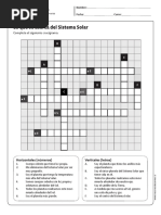 Crucigrama Sistema Solar PDF