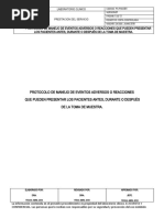 Protocolo de Manejo de Reacciones Adversas Antes Durante y Despues.