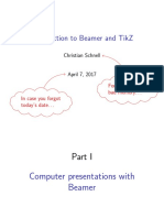 Introduction To Beamer and Tikz: Christian Schnell