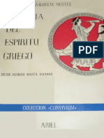 Wilhelm Nestle, Historia Del Espíritu Griego. Desde Homero Hasta Luciano PDF