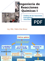 Ingeniería de Reacciones Químicas I: - Cinética de Las Reacciones - Velocidad de Reacción