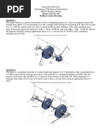 Home Work No. (6) Rolling-Contact Bearings